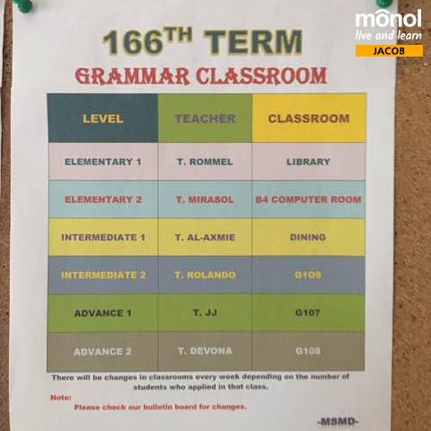 schedule-grammar-class