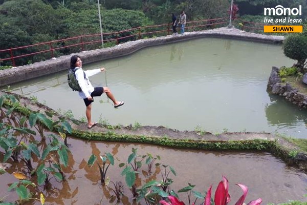 student posing at bencab lake